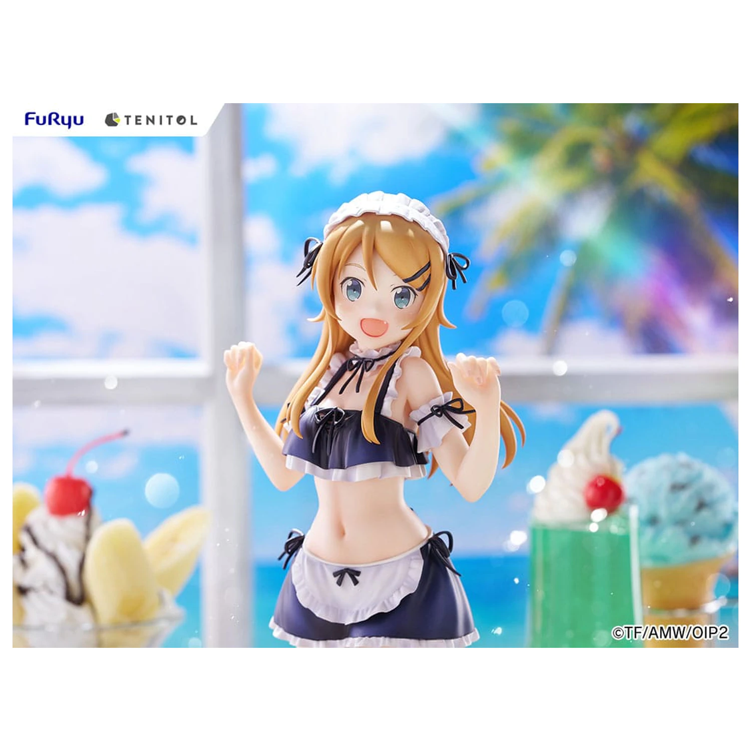 Ore no Imouto ga Konna ni Kawaii Wake ga Nai. Tenitol Tall PVC Statue Kousaka Kirino swimsuits maid Ver. 30 Zentimeter Produktfoto