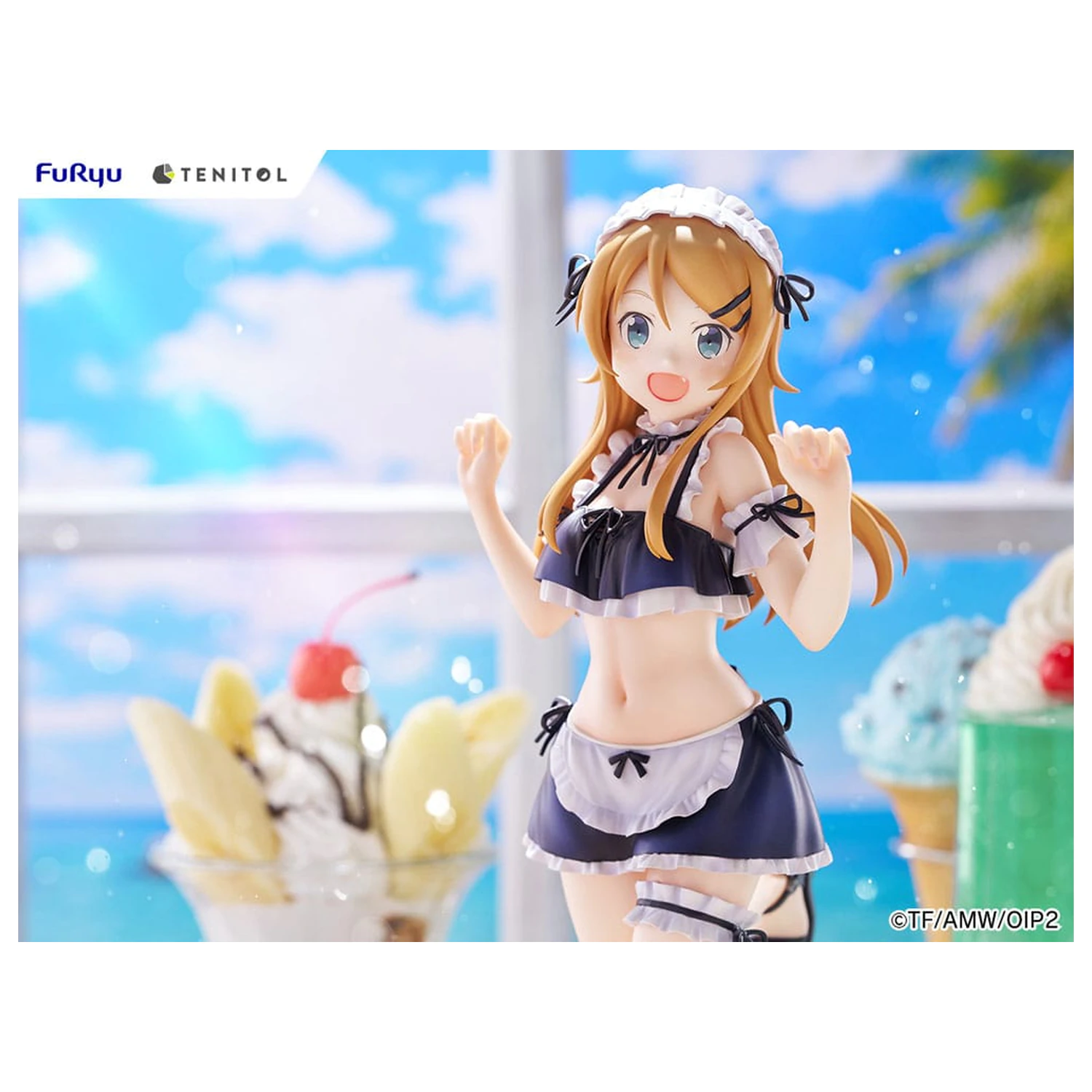Ore no Imouto ga Konna ni Kawaii Wake ga Nai. Tenitol Tall PVC Statue Kousaka Kirino swimsuits maid Ver. 30 Zentimeter Produktfoto