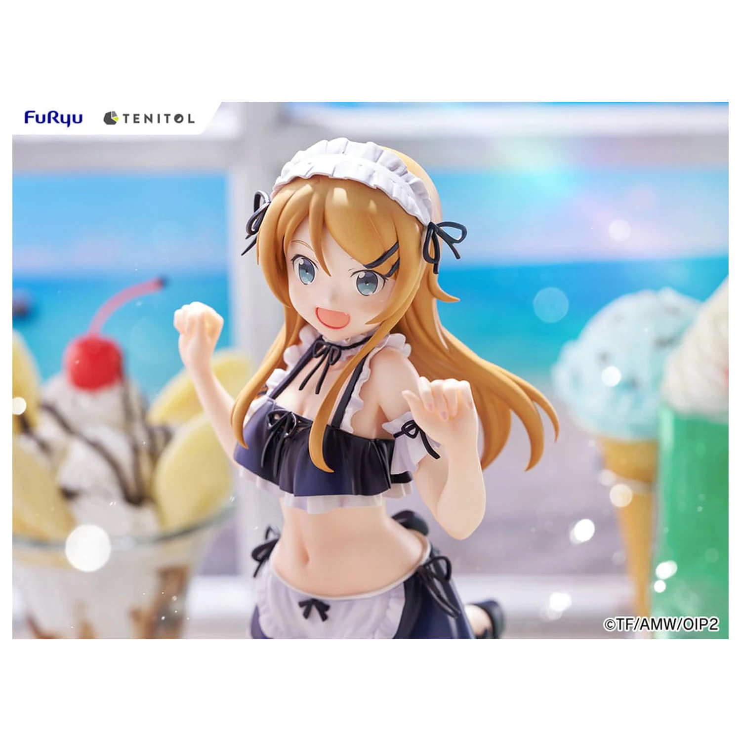 Ore no Imouto ga Konna ni Kawaii Wake ga Nai. Tenitol Tall PVC Statue Kousaka Kirino swimsuits maid Ver. 30 Zentimeter Produktfoto