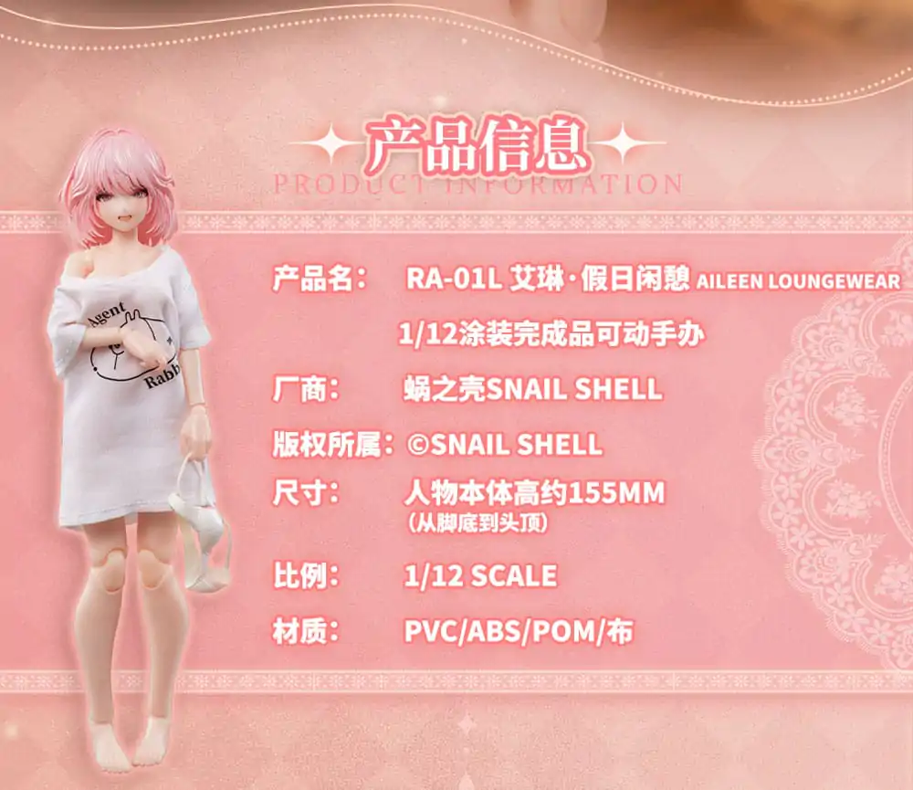 Original Charakter Action Figur Bausatz 1/12 RA-01L Aileen Loungewear Ver. 16 cm Produktfoto