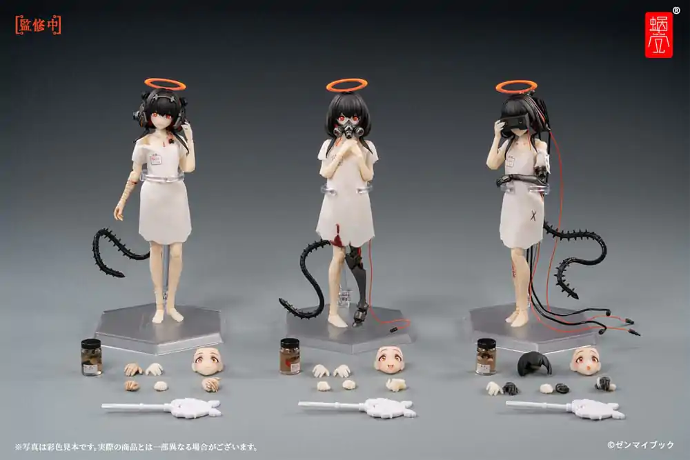 Original Character Actionfiguren Kit 1/12 Three Wise Monkeys See no Evil, Hear no Evil, Speak no Evil Premium Set 14 cm Produktfoto