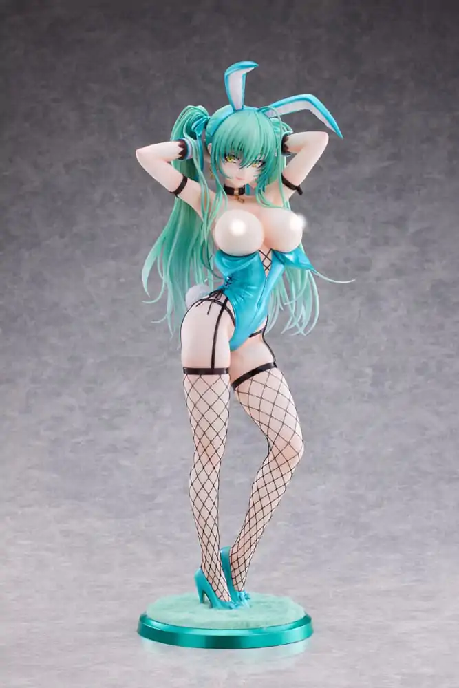 Original Character PVC Statue 1/4 Green Twin Tail Bunny-chan Fishnet Tights Ver. 43 cm Produktfoto