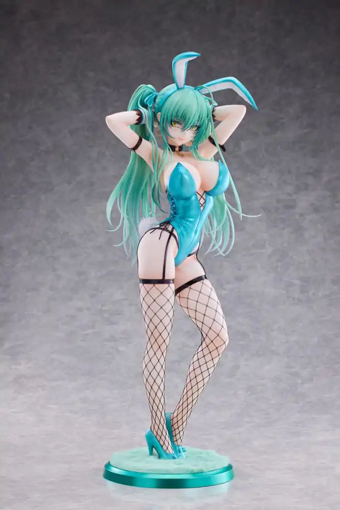 Original Character PVC Statue 1/4 Green Twin Tail Bunny-chan Fishnet Tights Ver. 43 cm Produktfoto