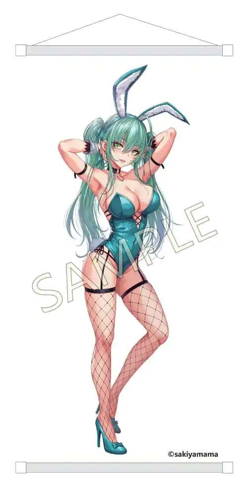 Original Character PVC Statue 1/4 Green Twin Tail Bunny-chan Fishnet Tights Ver. 43 cm Produktfoto