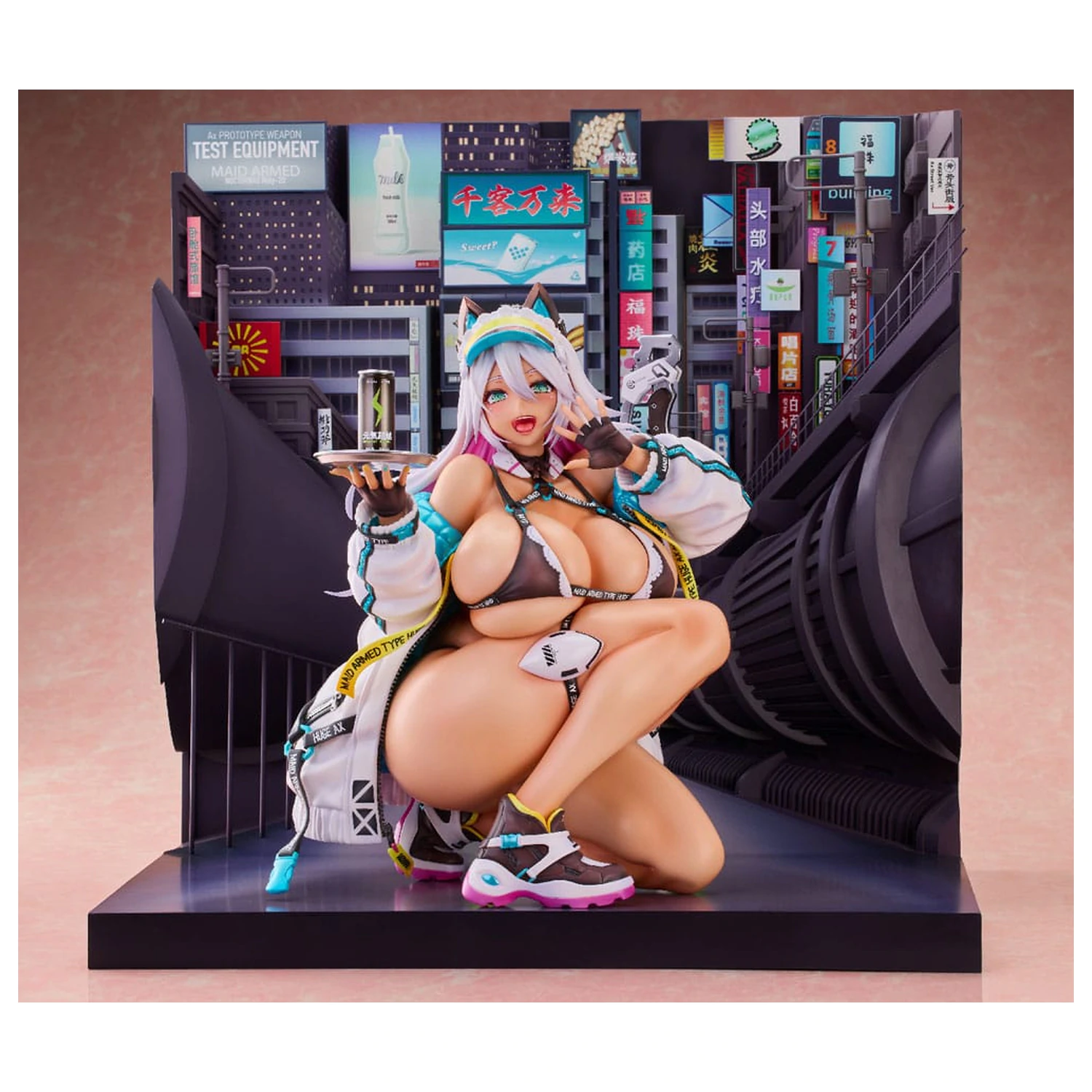 Original Character Statue 1/4 Meido-Busou: Ax Street ver. Pixel Philia Edition 37 cm Produktfoto