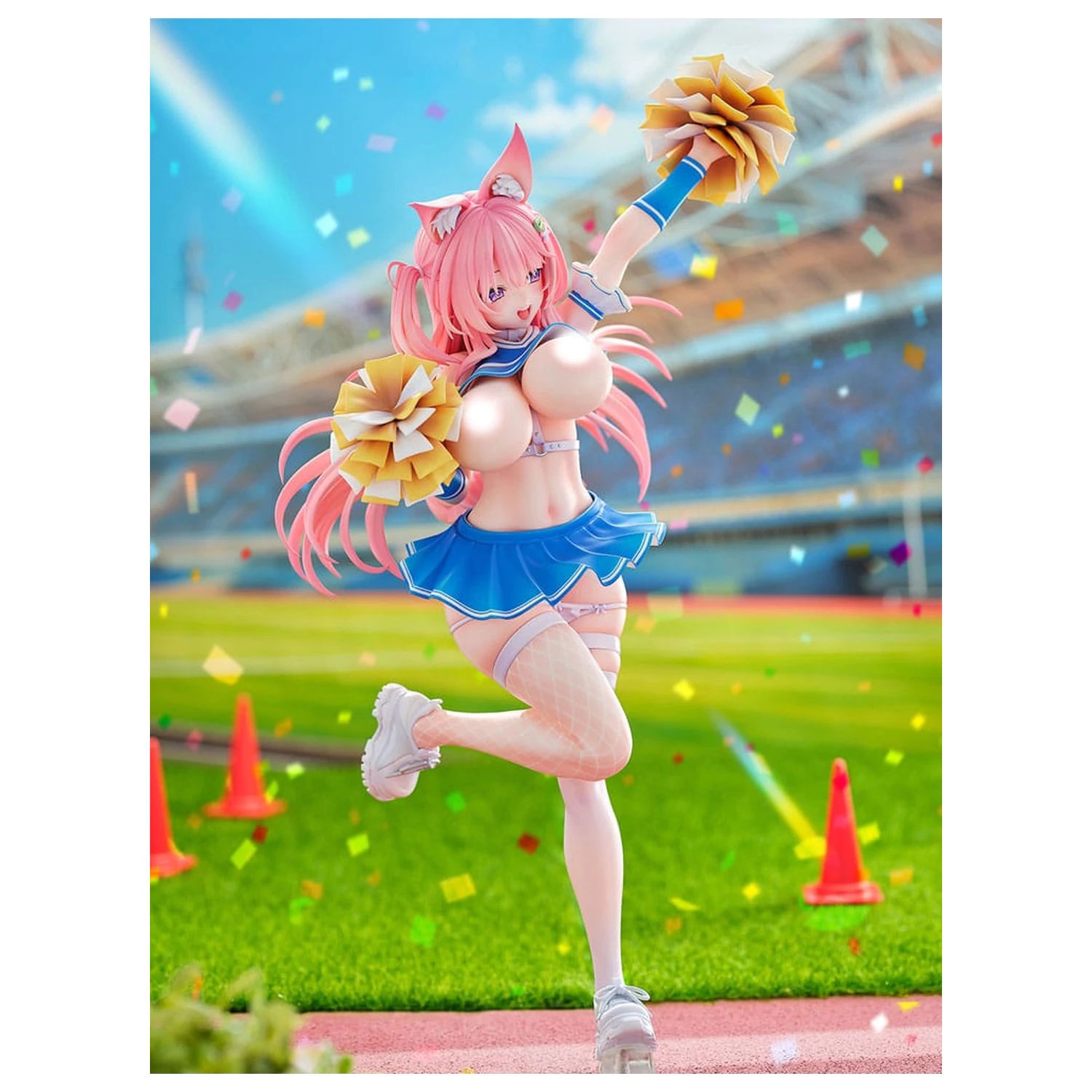 Original Character Statue 1/5 Kemomimi Cheer Girl illustration by Yatanuki Kei DX Version 35 cm Produktfoto