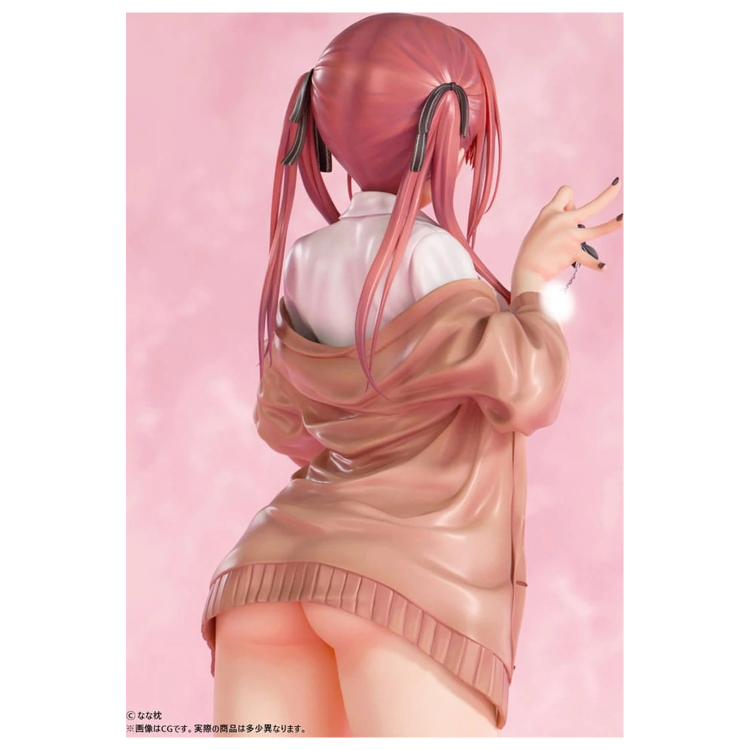 Original Character Statue 1/5 Red-Haired Gyaru-Chan Bare Face Ver. Illustration by Nanamakura 29 Zentimeter Produktfoto