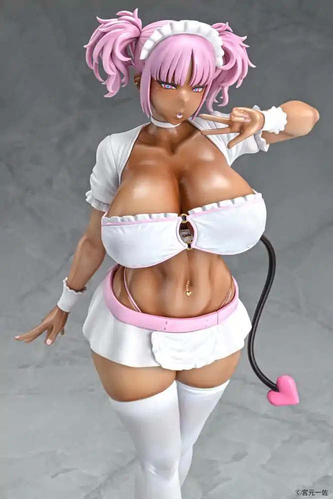 Original Character Statue 1/6 Black Gal Maid Succubus Cocoa Pink Ver. 30 cm Produktfoto