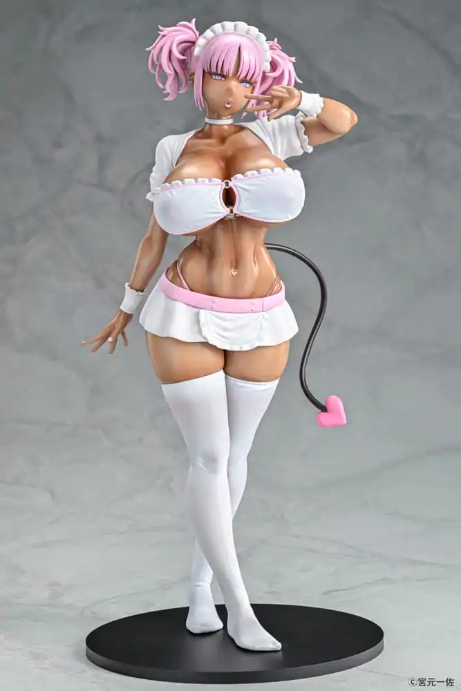 Original Character Statue 1/6 Black Gal Maid Succubus Cocoa Pink Ver. 30 cm Produktfoto