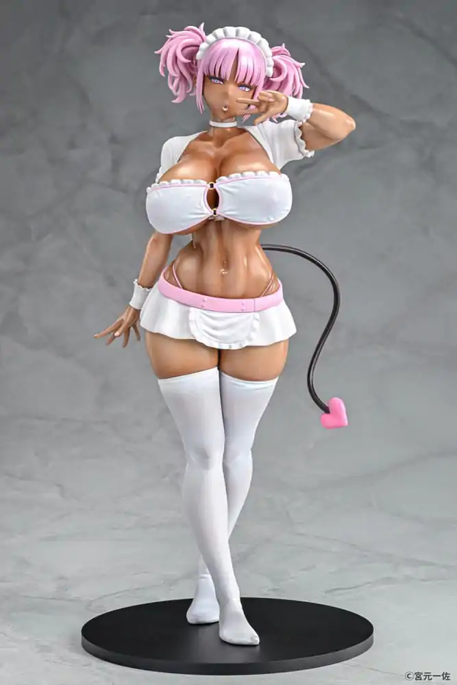Original Character Statue 1/6 Black Gal Maid Succubus Cocoa Pink Ver. 30 cm Produktfoto