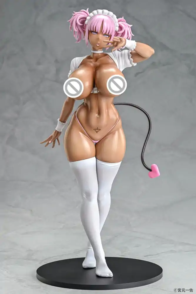 Original Character Statue 1/6 Black Gal Maid Succubus Cocoa Pink Ver. 30 cm Produktfoto