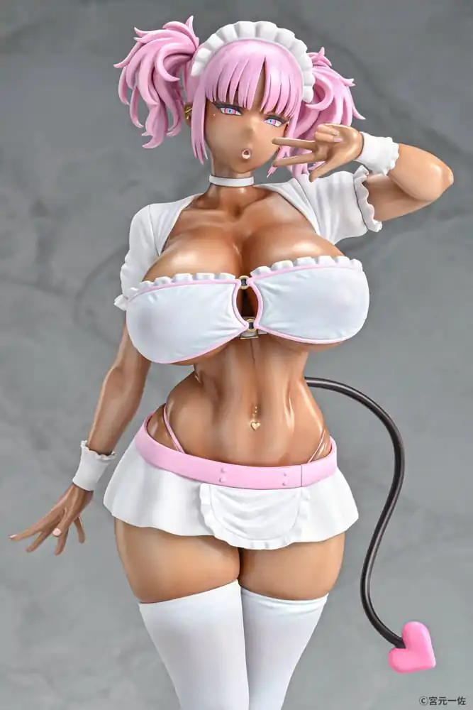 Original Character Statue 1/6 Black Gal Maid Succubus Cocoa Pink Ver. 30 cm Produktfoto