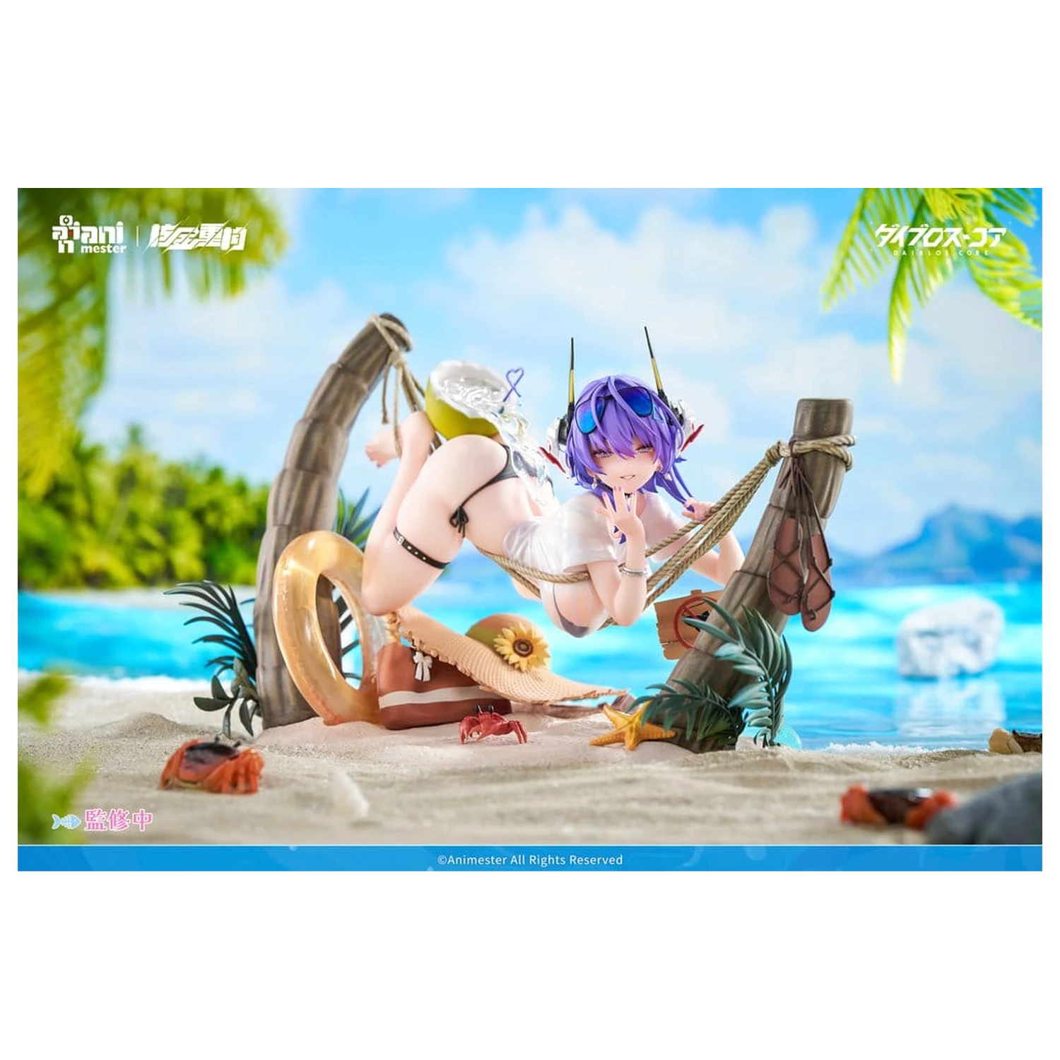Original Character PVC Figur 1/6 Bright Summer Barbera·Red illustration by DaiblosCore 14 cm Produktfoto