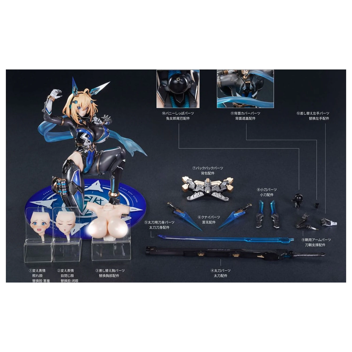 Original Character PVC Statue 1/6 Bunny Suit Planning Sophia F. Shirring Ninja Version 23 cm Produktfoto