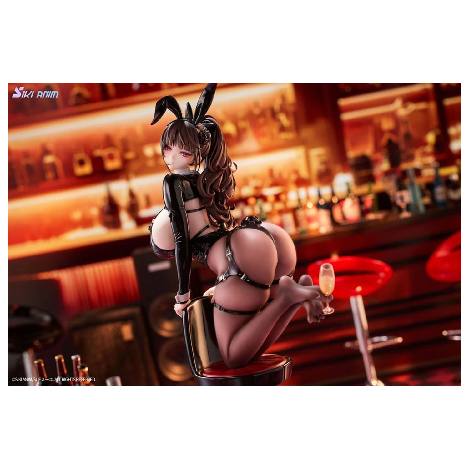 Original Character PVC Statue 1/6 Champagner und Bunny Girl Rose Black Stocking Ver. 31 cm Produktfoto