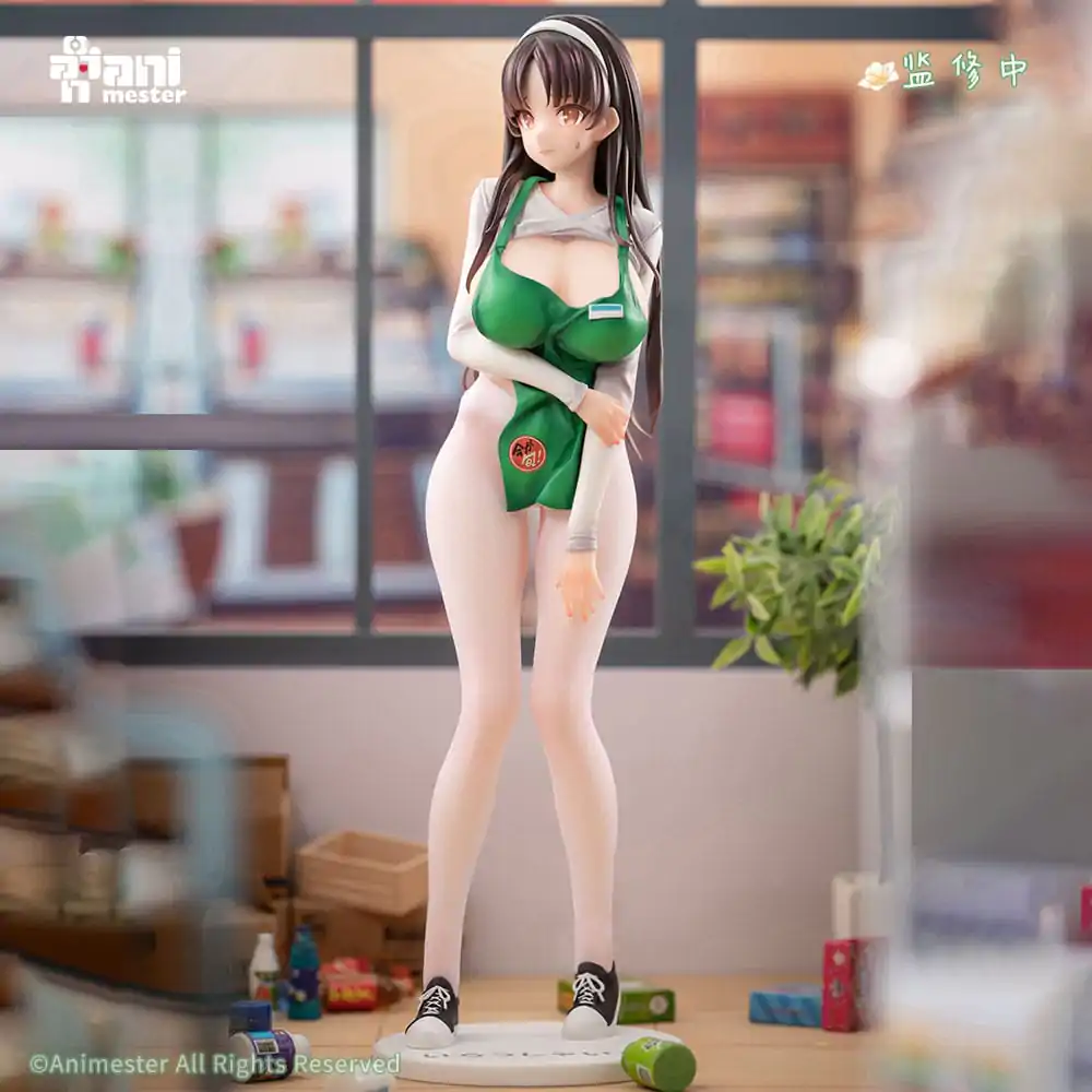 Original Character Statue 1/6 First Business! Mari Hanamiya the Gentle Shop Assistant Illustration von POPQN 28 cm Produktfoto