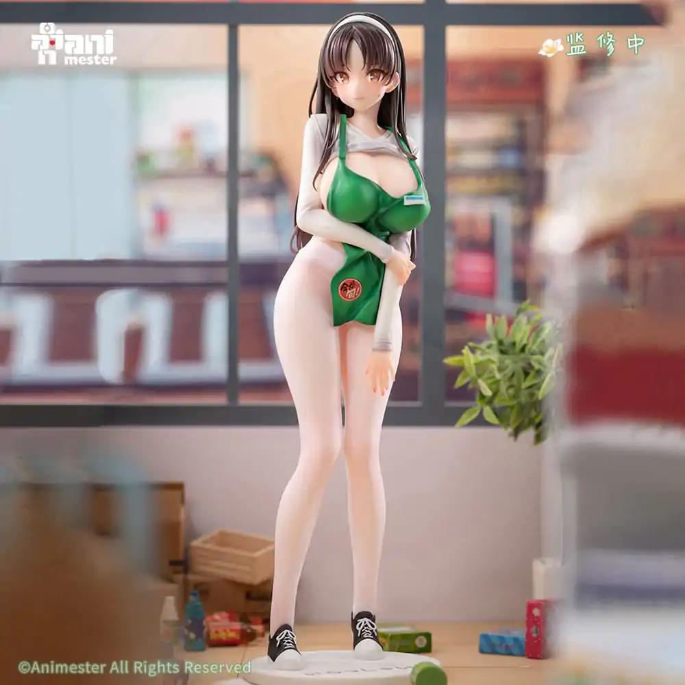 Original Character Statue 1/6 First Business! Mari Hanamiya the Gentle Shop Assistant Illustration von POPQN 28 cm Produktfoto