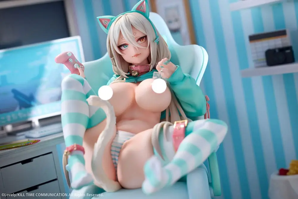 Original Character PVC Statue 1/6 Nekomata Gamer Shiro 25 cm termékfotó