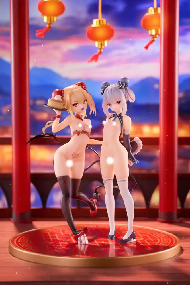 Original Character PVC Statuen 1/8 Tamano Kedama Tiffany &amp; Chloe 16 cm Produktfoto