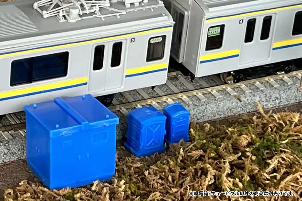 Original Character Plastic Model Kit 1/80 Pop Another World Series Relay box/Cubicle Blue 3 cm Produktfoto