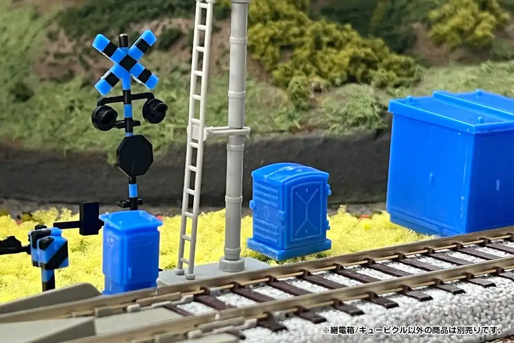 Original Character Plastic Model Kit 1/80 Pop Another World Series Relay box/Cubicle Blue 3 cm Produktfoto