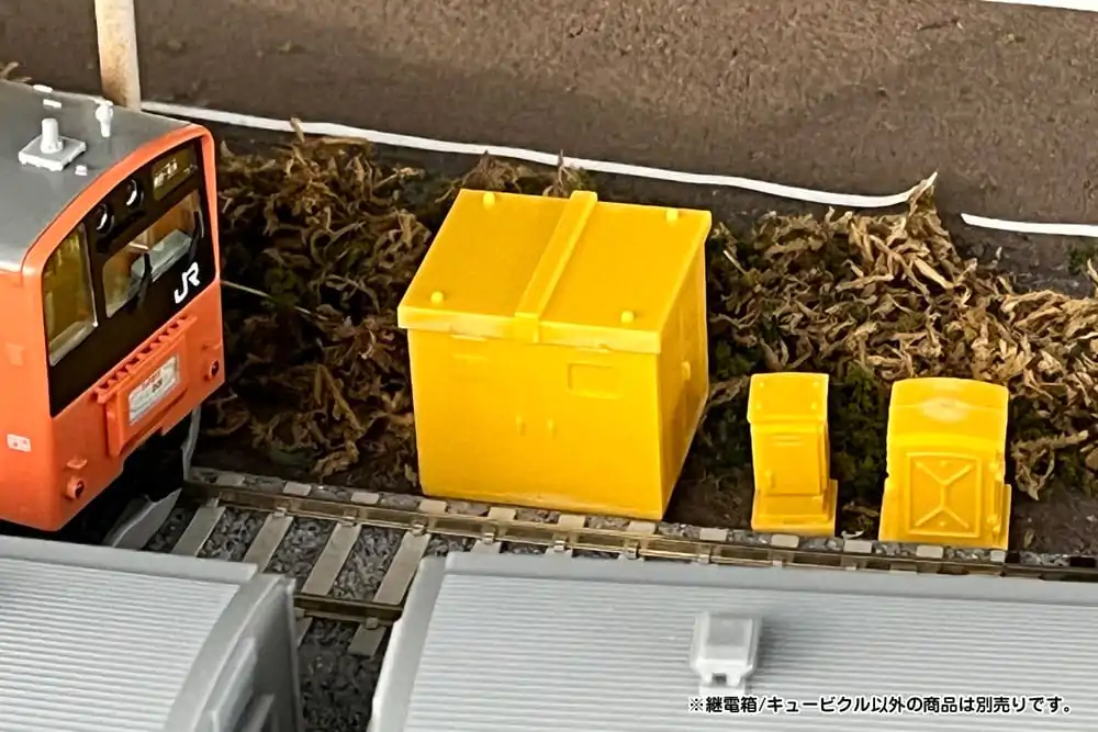 Original Character Plastic Model Kit 1/80 Pop Another World Series Relay box/Cubicle Yellow 3 cm Produktfoto