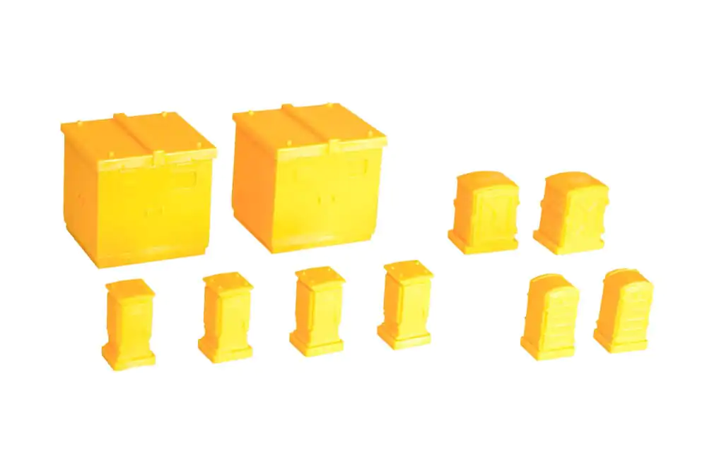 Original Character Plastic Model Kit 1/80 Pop Another World Series Relay box/Cubicle Yellow 3 cm Produktfoto