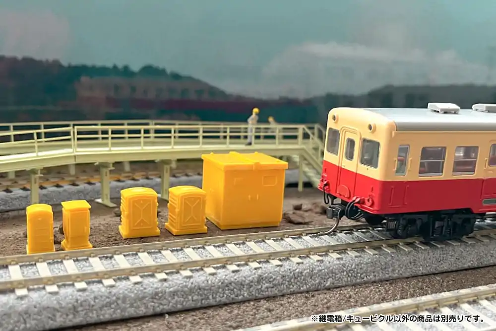 Original Character Plastic Model Kit 1/80 Pop Another World Series Relay box/Cubicle Yellow 3 cm Produktfoto