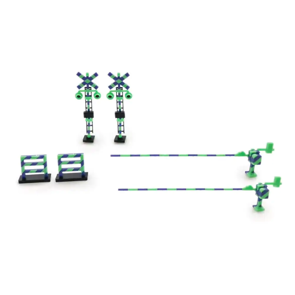 Original Character Plastic Model Kit 1/80 Railway Crossing (Green×Blue) 5 cm termékfotó