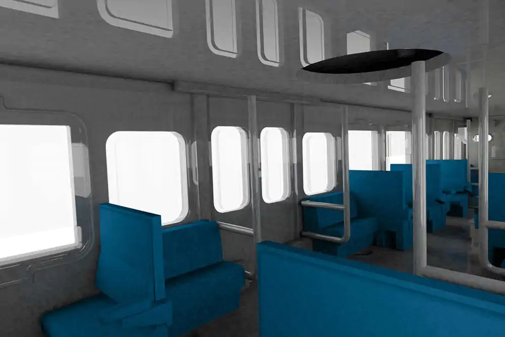 Original Character Plastic Model Kit 1/80 Semi-cross seat interior set A (blue) 4 cm termékfotó