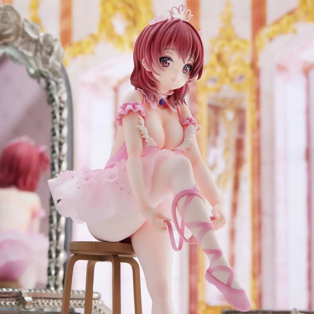 Original Character PVC Statue Anmi Illustration Flamingo Ballet Red Hair Girl 24 cm Produktfoto