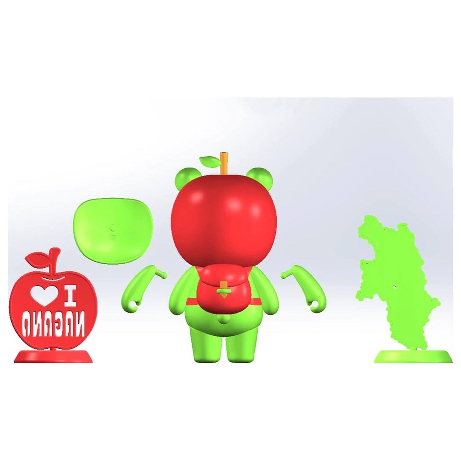 Original Character Kunststoffmodellbausatz Arukuma 10 cm Produktfoto