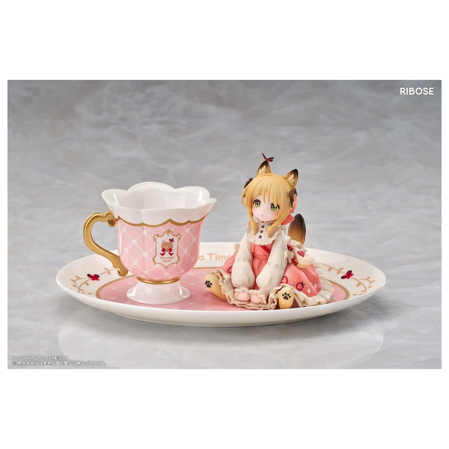 Original Character DLC Series PVC Figur Tea Time Cats Orange Cat 10 cm Produktfoto