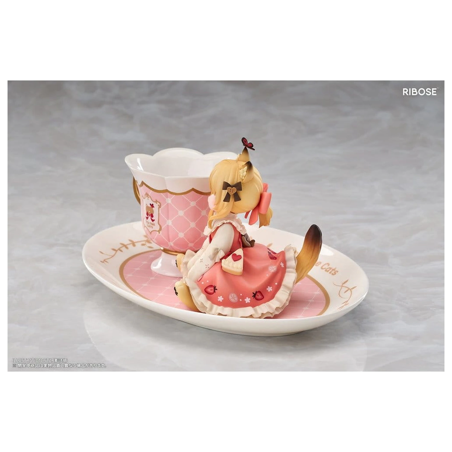 Original Character DLC Series PVC Figur Tea Time Cats Orange Cat 10 cm Produktfoto