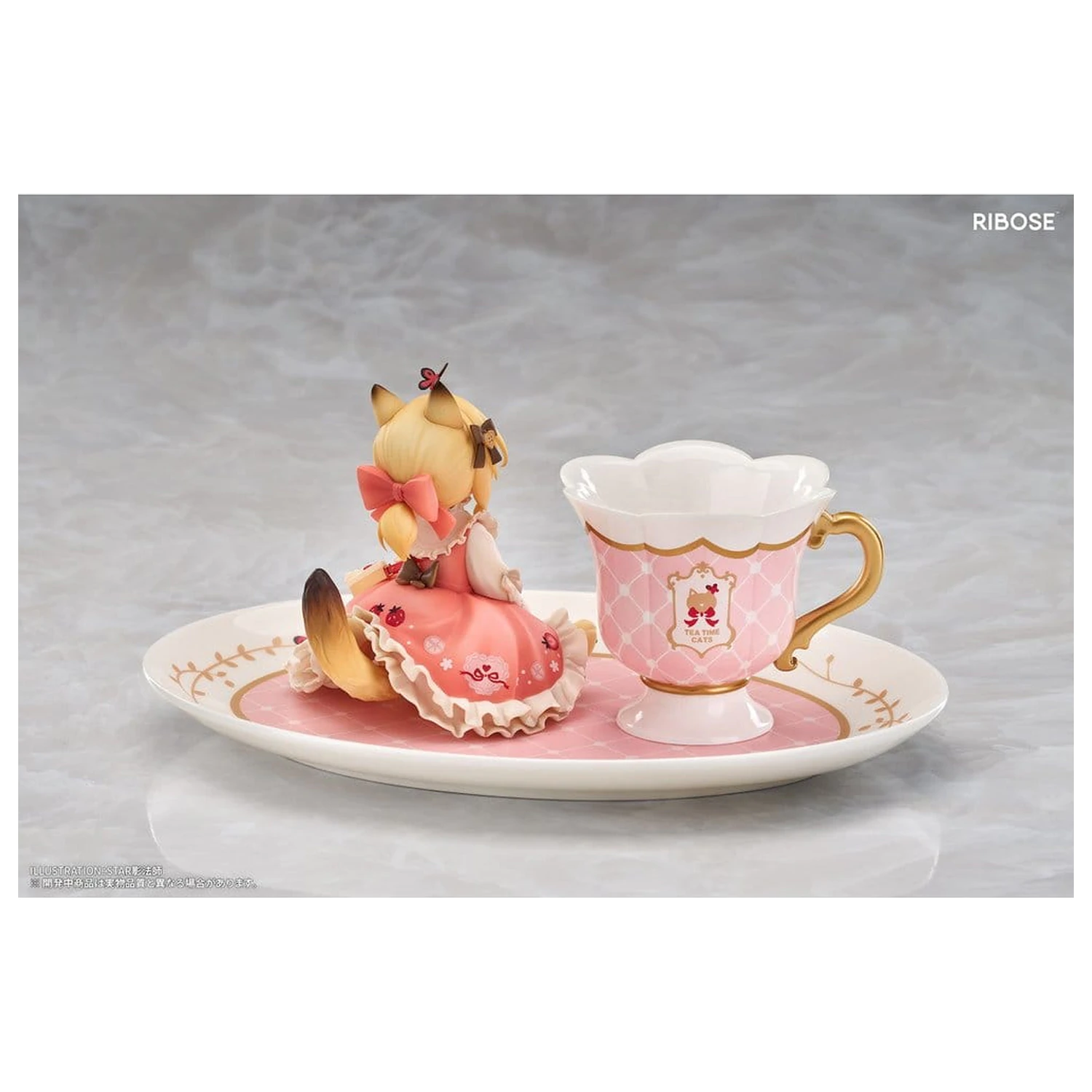 Original Character DLC Series PVC Figur Tea Time Cats Orange Cat 10 cm Produktfoto