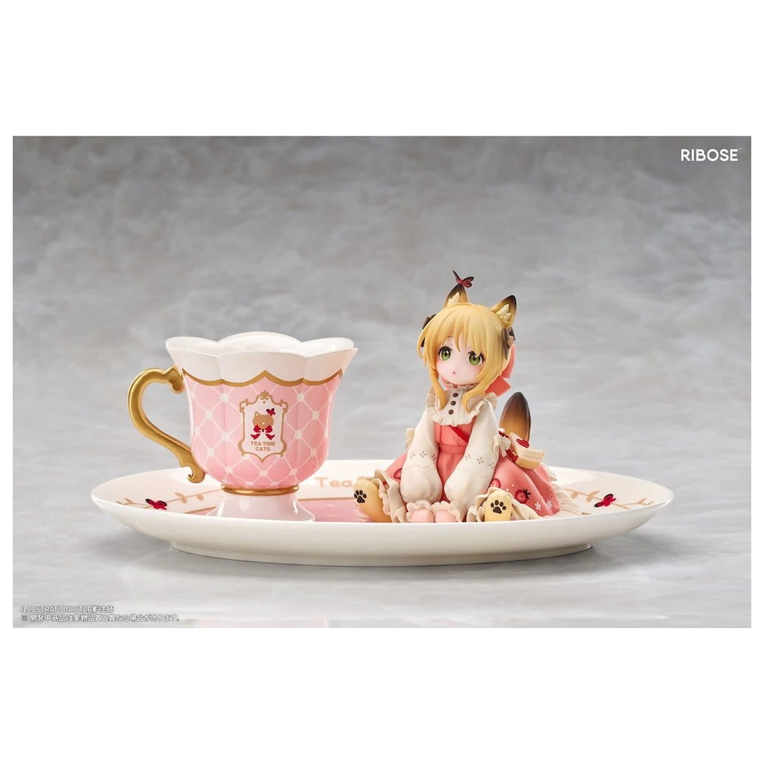 Original Character DLC Series PVC Figur Tea Time Cats Orange Cat 10 cm Produktfoto