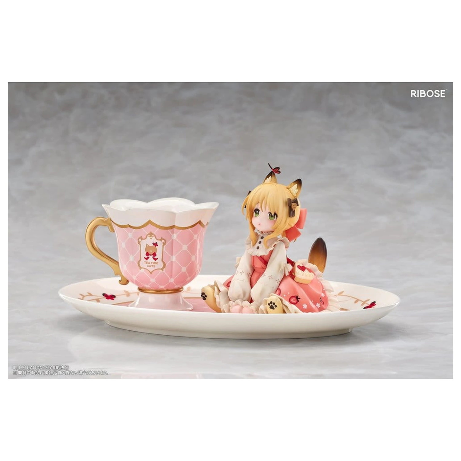 Original Character DLC Series PVC Figur Tea Time Cats Orange Cat 10 cm Produktfoto