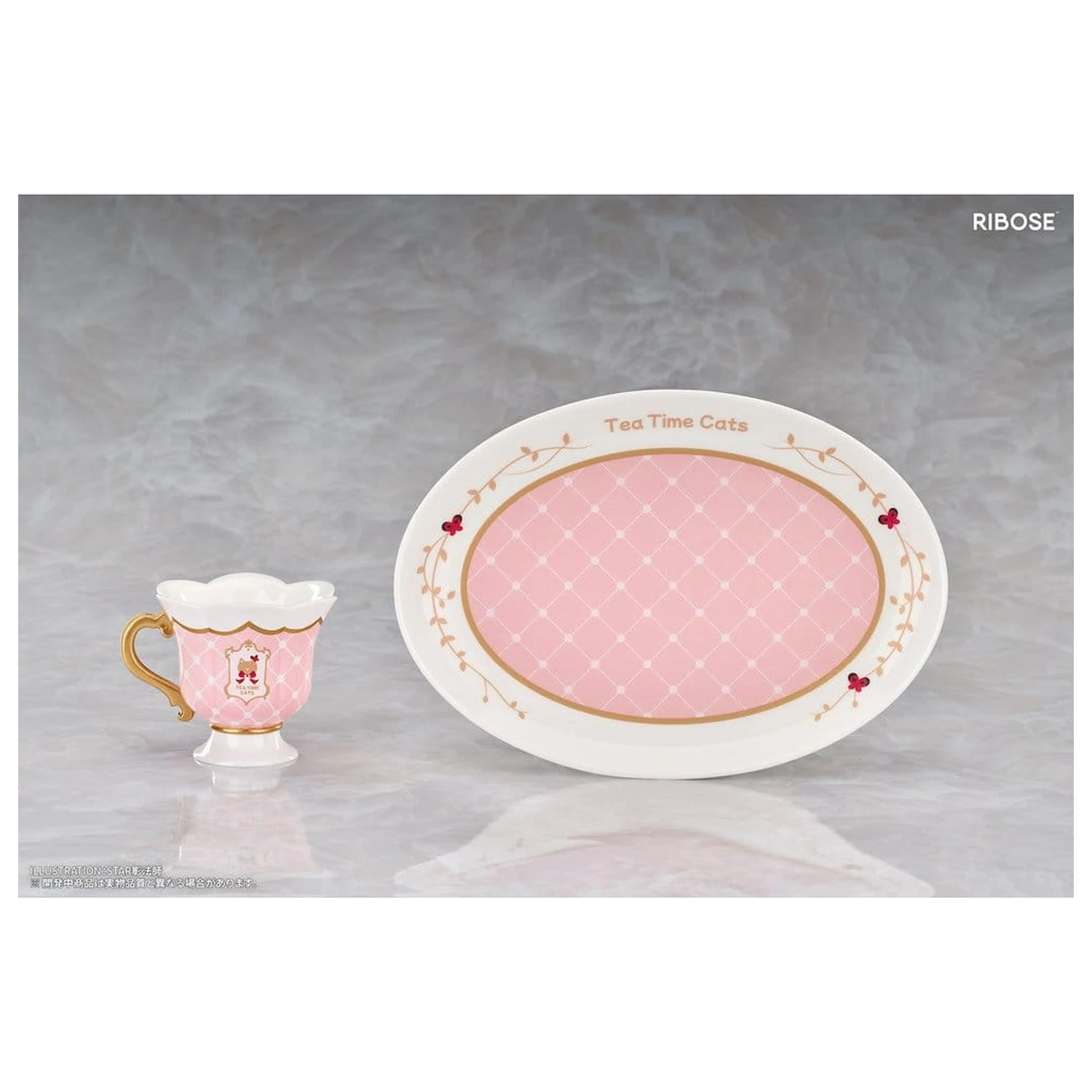 Original Character DLC Series PVC Figur Tea Time Cats Orange Cat 10 cm Produktfoto