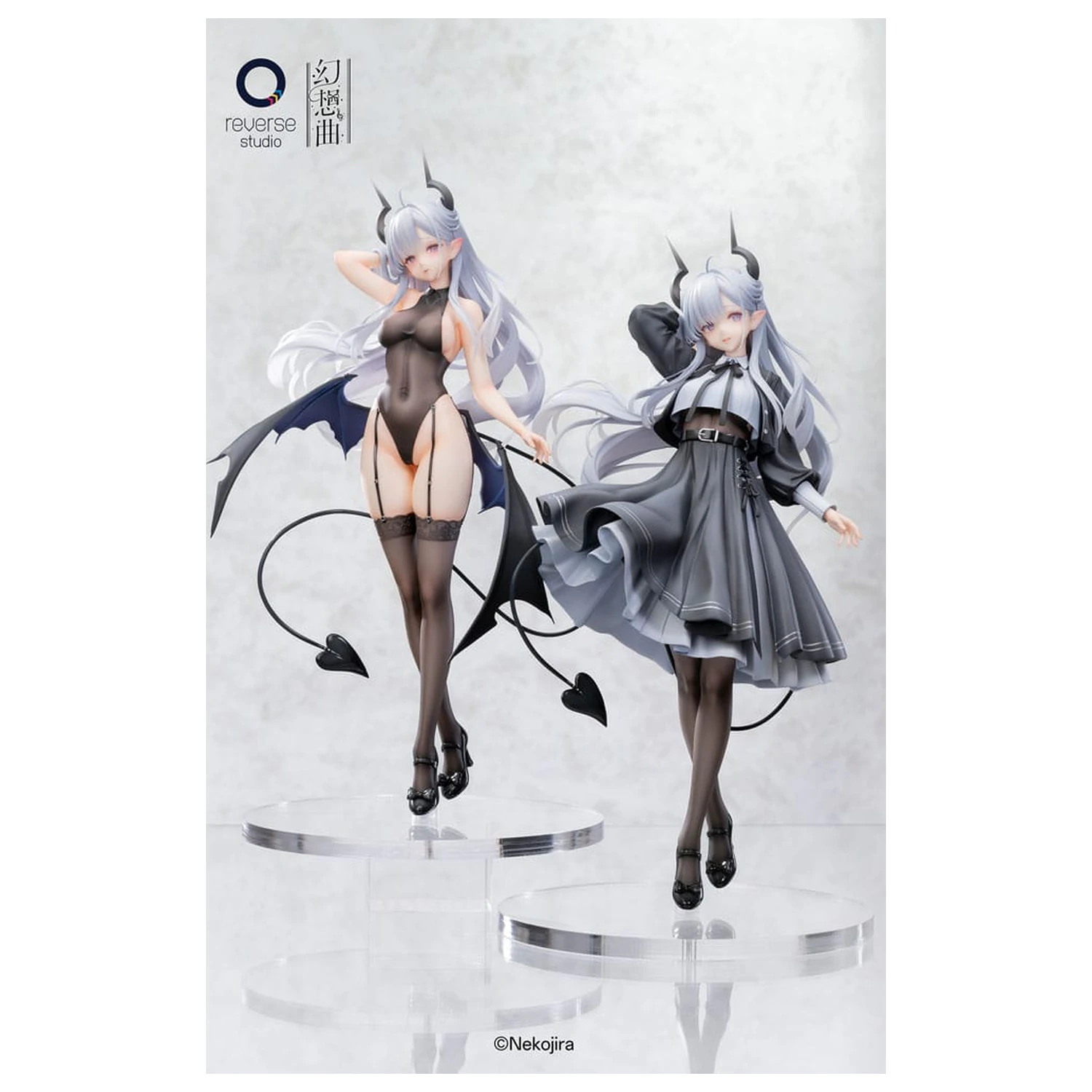 Original Character Fantasias Series Statue 1/6 Set aus 2 Thea-chan Apprentice Succubus Ver. (Regular Outfit & Underwear Edition) 29 cm Produktfoto