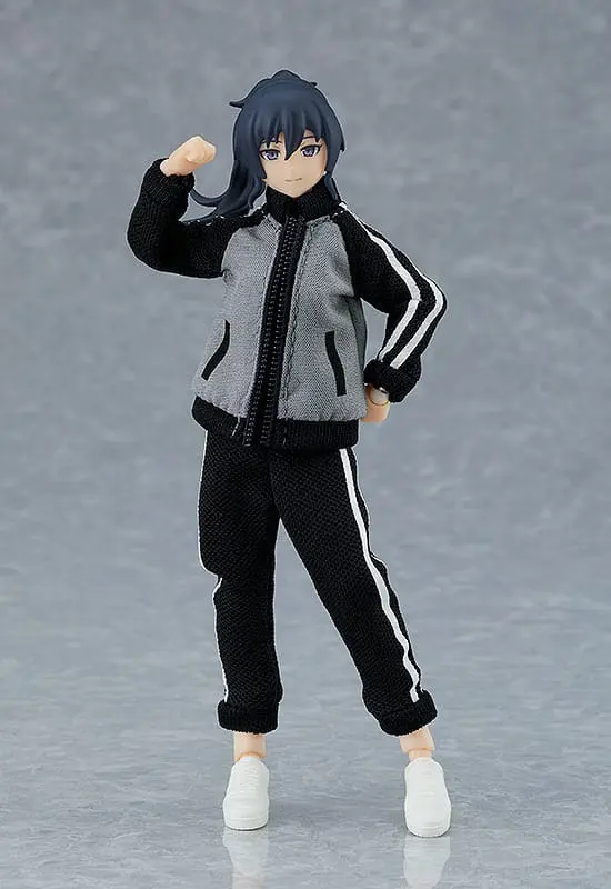 Original Character Figma Actionfigur Female Body (Makoto) with Tracksuit + Tracksuit Skirt Outfit 13 cm Produktfoto