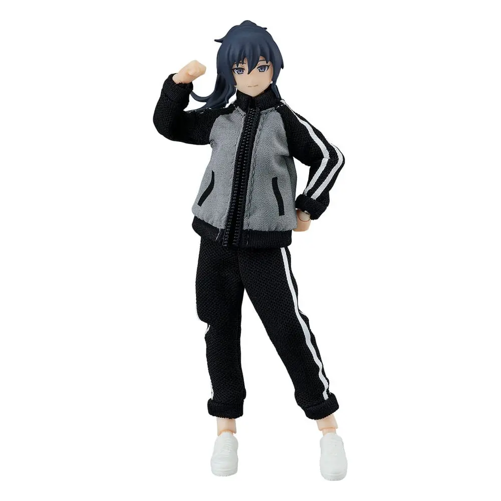 Original Character Figma Actionfigur Female Body (Makoto) with Tracksuit + Tracksuit Skirt Outfit 13 cm Produktfoto