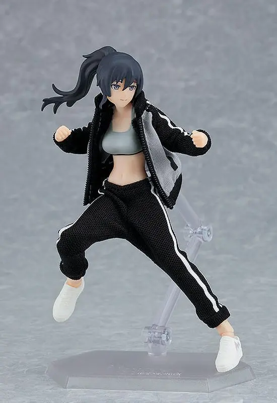 Original Character Figma Actionfigur Female Body (Makoto) with Tracksuit + Tracksuit Skirt Outfit 13 cm Produktfoto