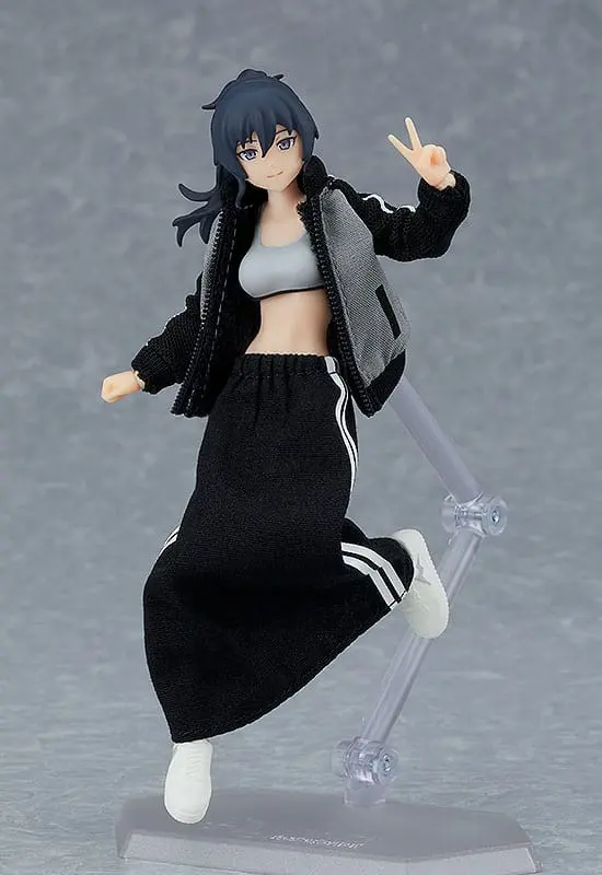 Original Character Figma Actionfigur Female Body (Makoto) with Tracksuit + Tracksuit Skirt Outfit 13 cm Produktfoto