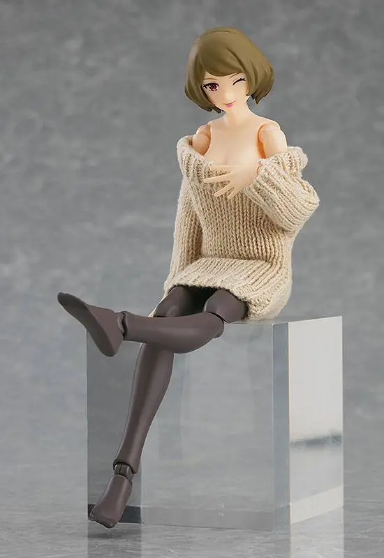 Original Character Figma Actionfigur Female Body (Chiaki) with Off-the-Shoulder Sweater Dress 14 cm Produktfoto