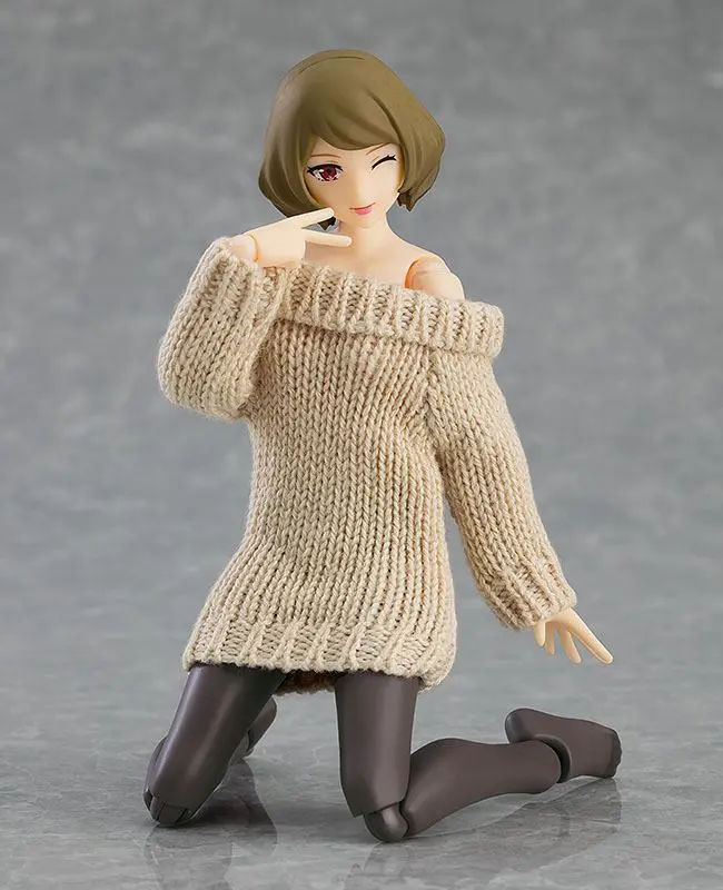Original Character Figma Actionfigur Female Body (Chiaki) with Off-the-Shoulder Sweater Dress 14 cm Produktfoto