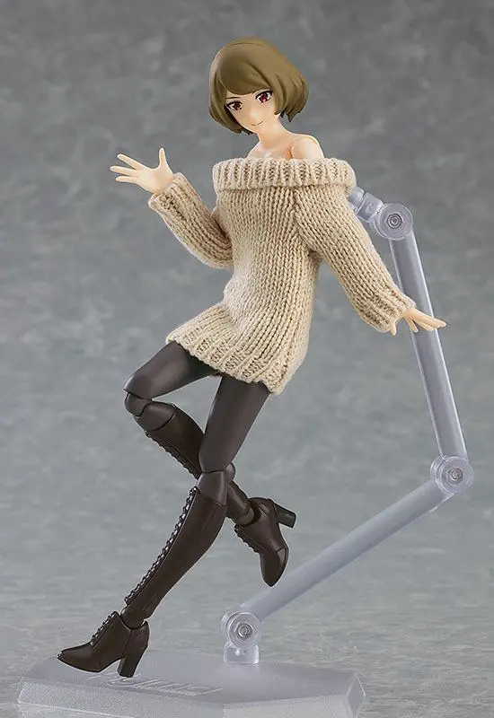 Original Character Figma Actionfigur Female Body (Chiaki) with Off-the-Shoulder Sweater Dress 14 cm Produktfoto
