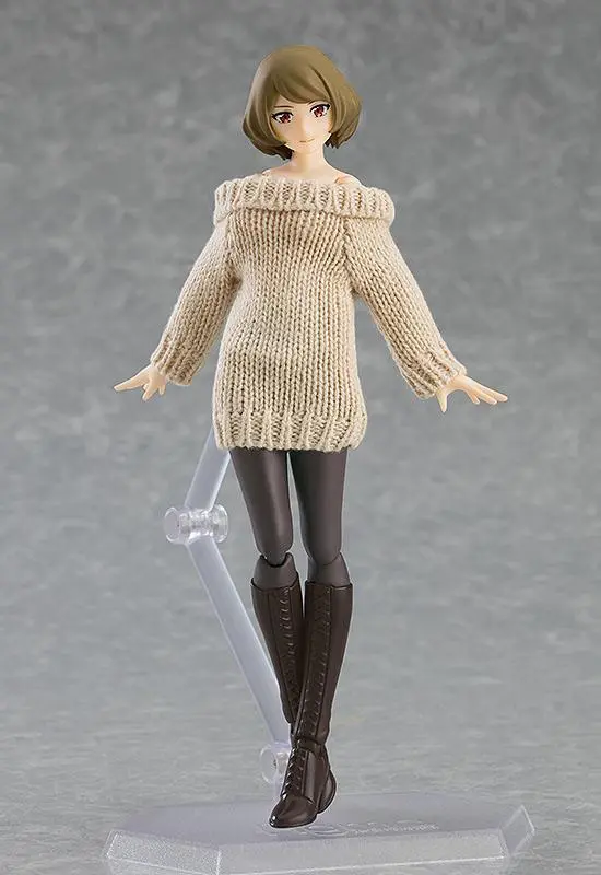 Original Character Figma Actionfigur Female Body (Chiaki) with Off-the-Shoulder Sweater Dress 14 cm Produktfoto