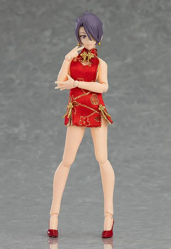 Original Character Figma Actionfigur Female Body (Mika) with Mini Skirt Chinese Dress Outfit 13 cm termékfotó