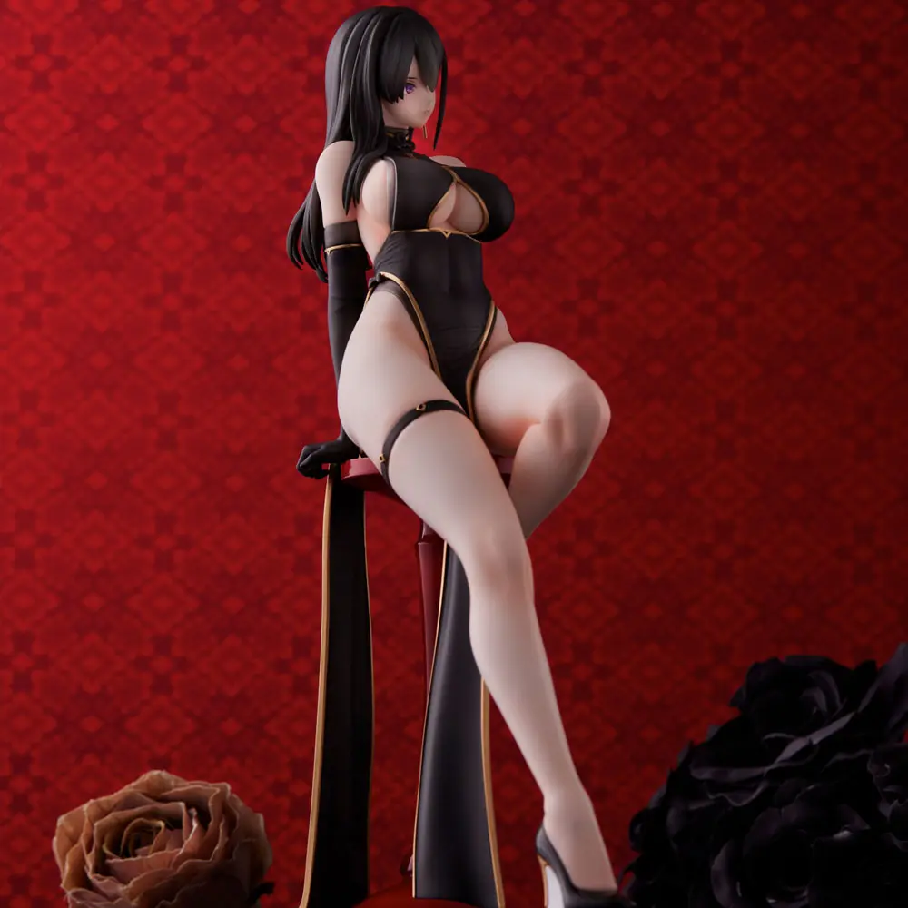 Original Character PVC Statue Hayabusa Illustration Black China Dress-chan 16 cm termékfotó