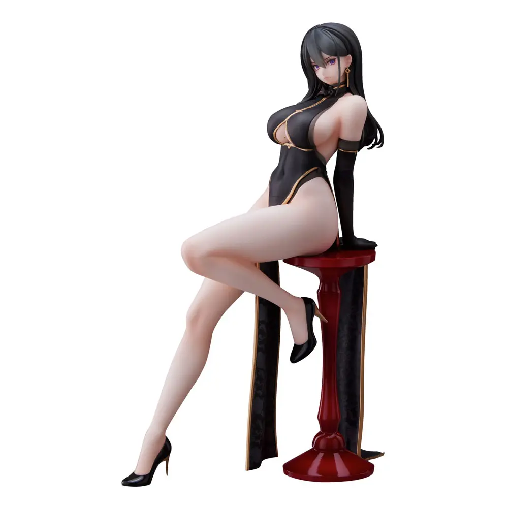 Original Character PVC Statue Hayabusa Illustration Black China Dress-chan 16 cm termékfotó